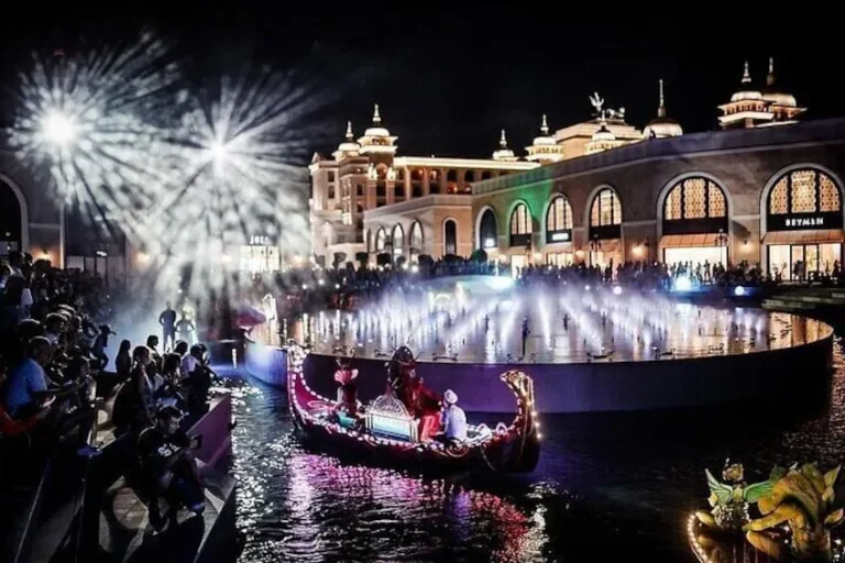 Land of Legends Night Show from Side