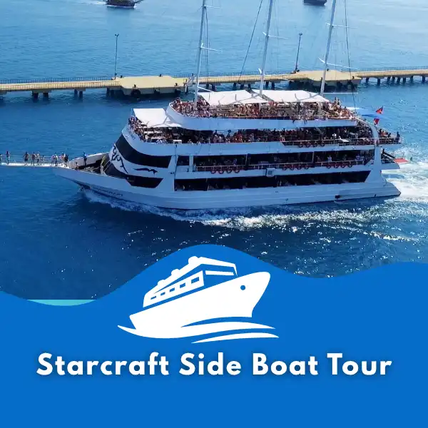Starcraft Boat Tour from Side – Day Cruise with Foam Party, DJ & Swim Stops
