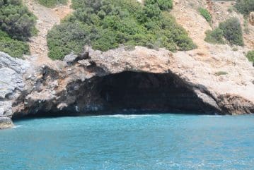 View of Pirates Cave Alanya seen from the boat